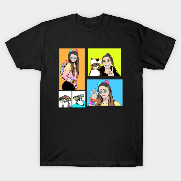 Jenna Marbles Stickers T-Shirt by miyku